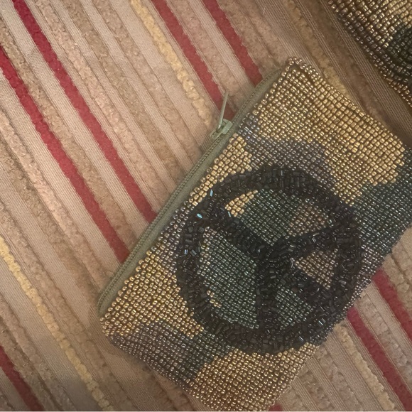 Moyna Camouflage Beaded Clutch and Coin Purse